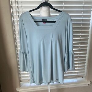 Vince Camuto Blue 3/4 Sleeve Relaxed Blouse